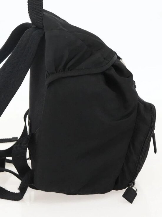 PRADA Backpack Nylon Black Silver Auth 175381 main image 15